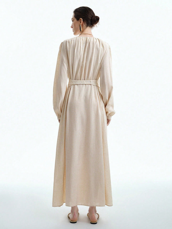 Rochie maxi SHEIN, bej