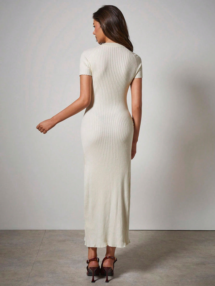 Rochie maxi SHEIN, crem