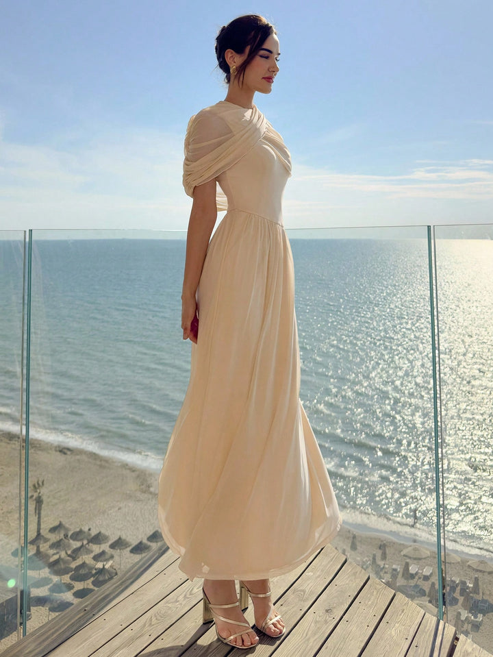 Rochie maxi SHEIN, bej