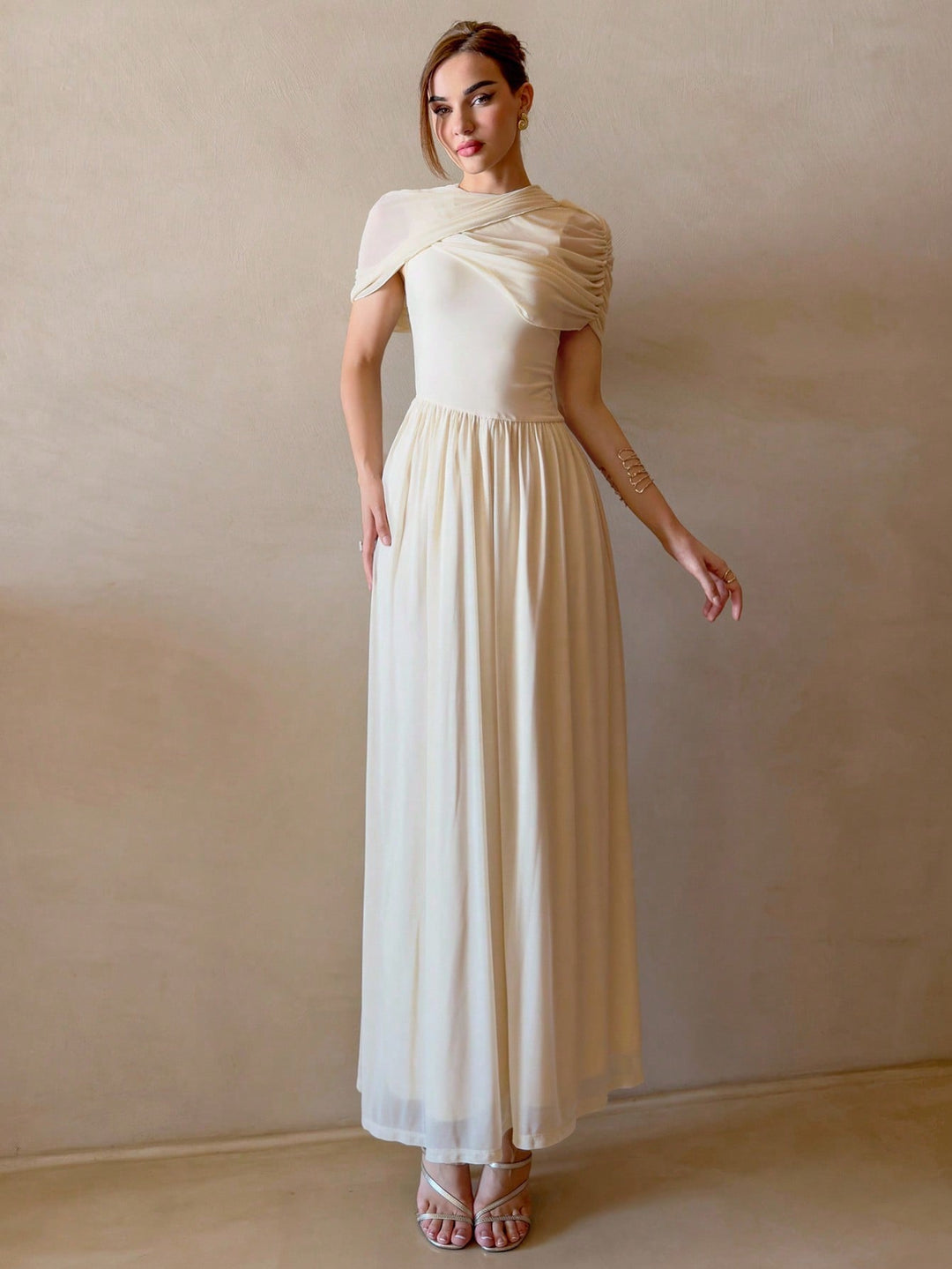 Rochie maxi SHEIN, bej