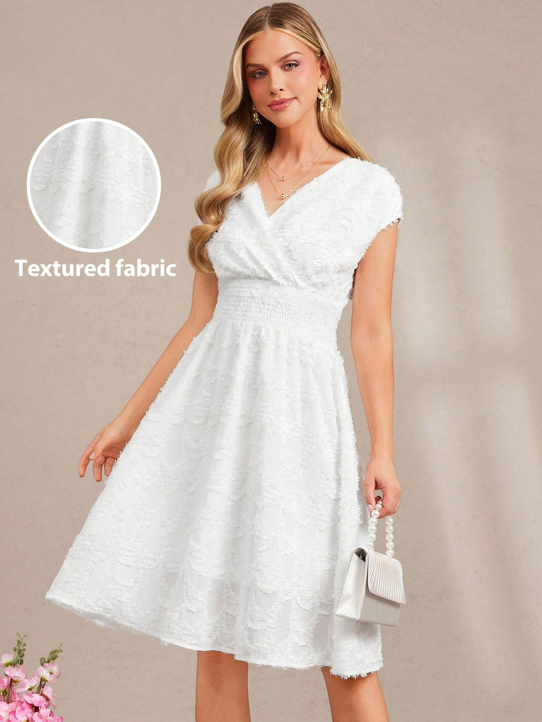 Rochie midi SHEIN, bej