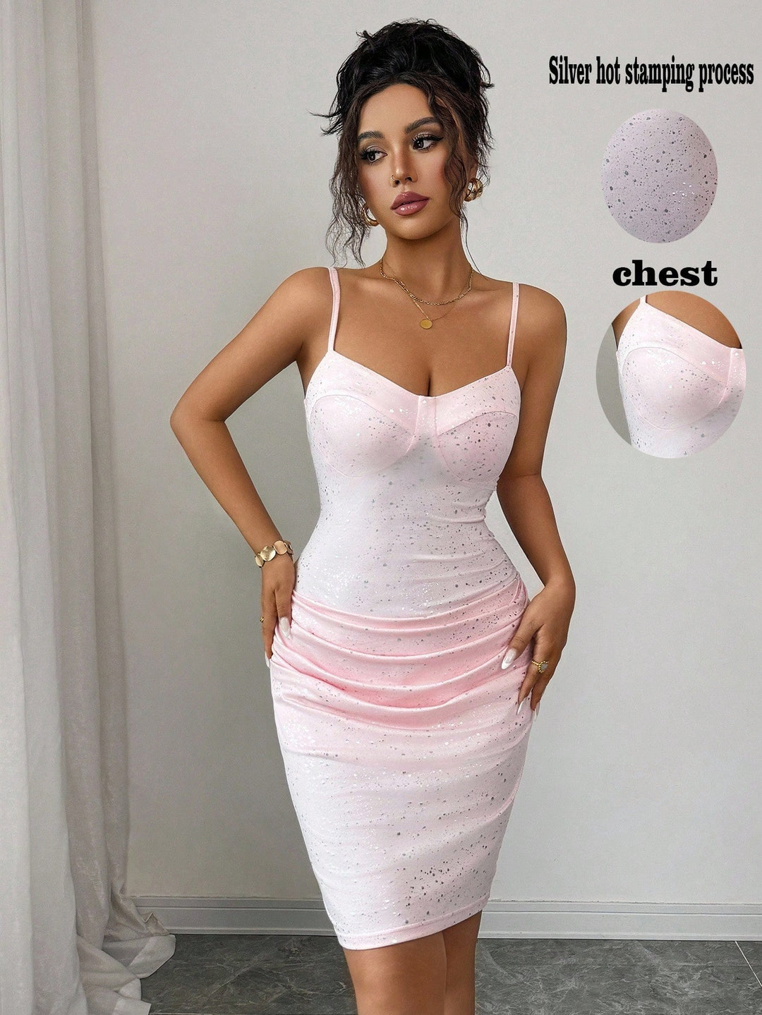 Rochie scurtă SHEIN, roz