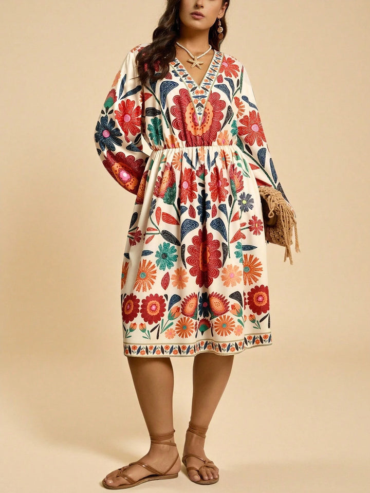 Rochie midi SHEIN, mix culori