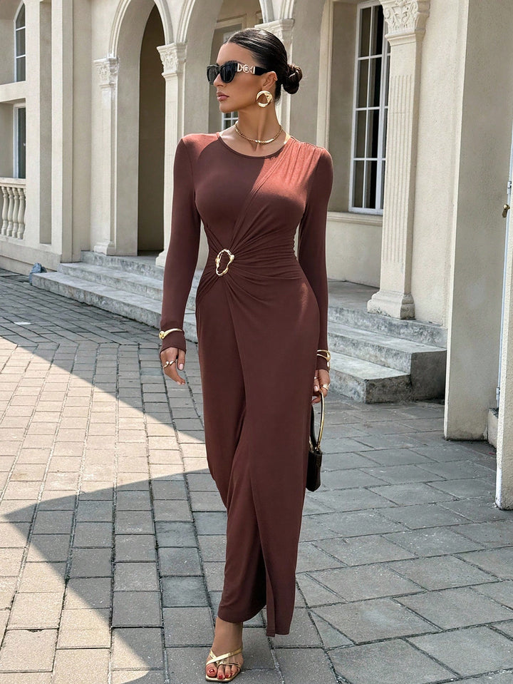 Rochie maxi SHEIN, maro