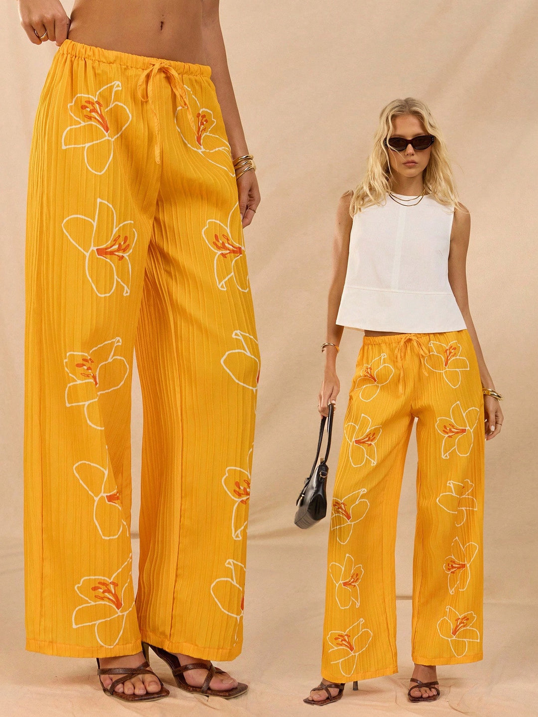 Pantaloni SHEIN, galben