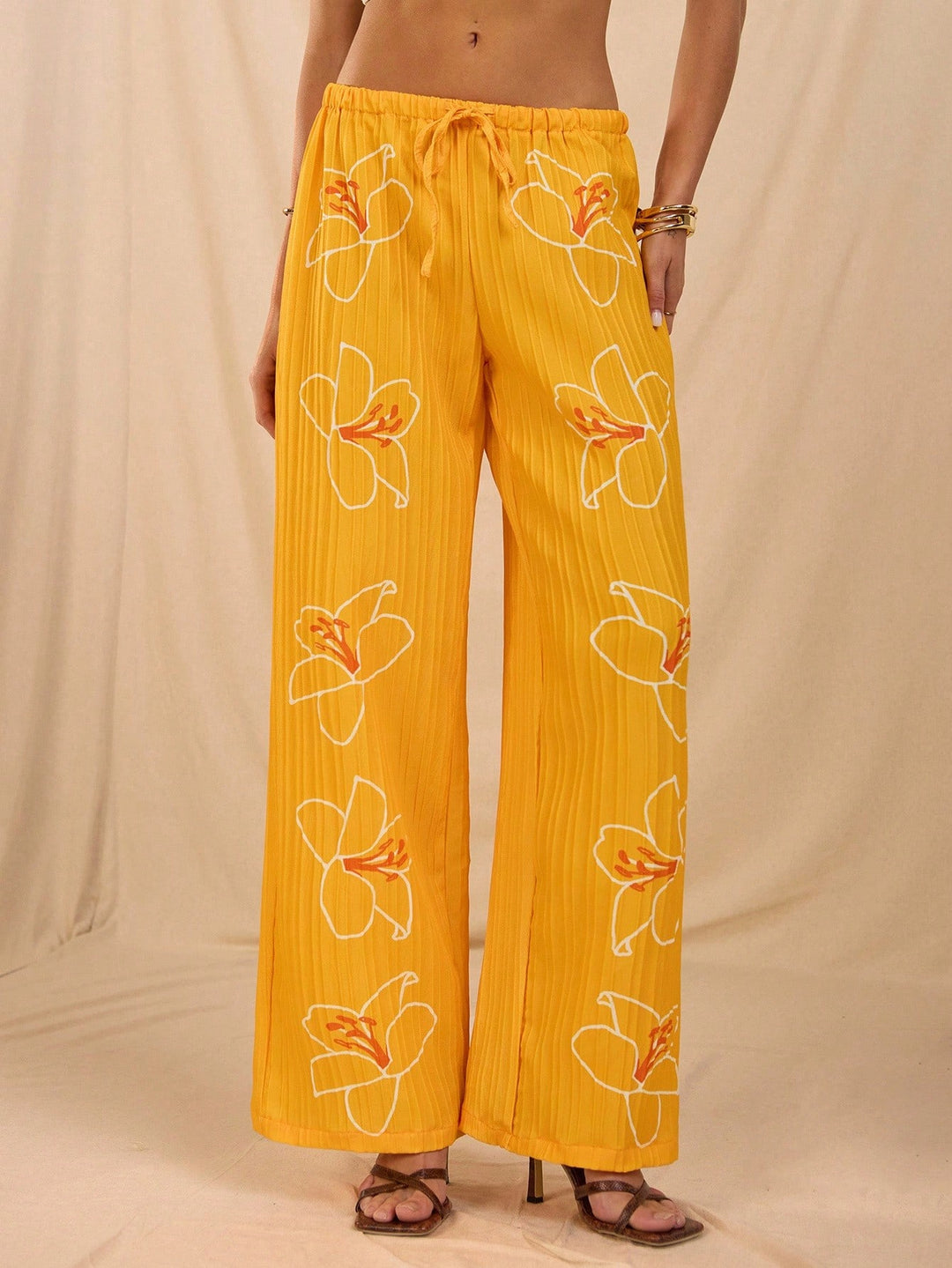 Pantaloni SHEIN, galben