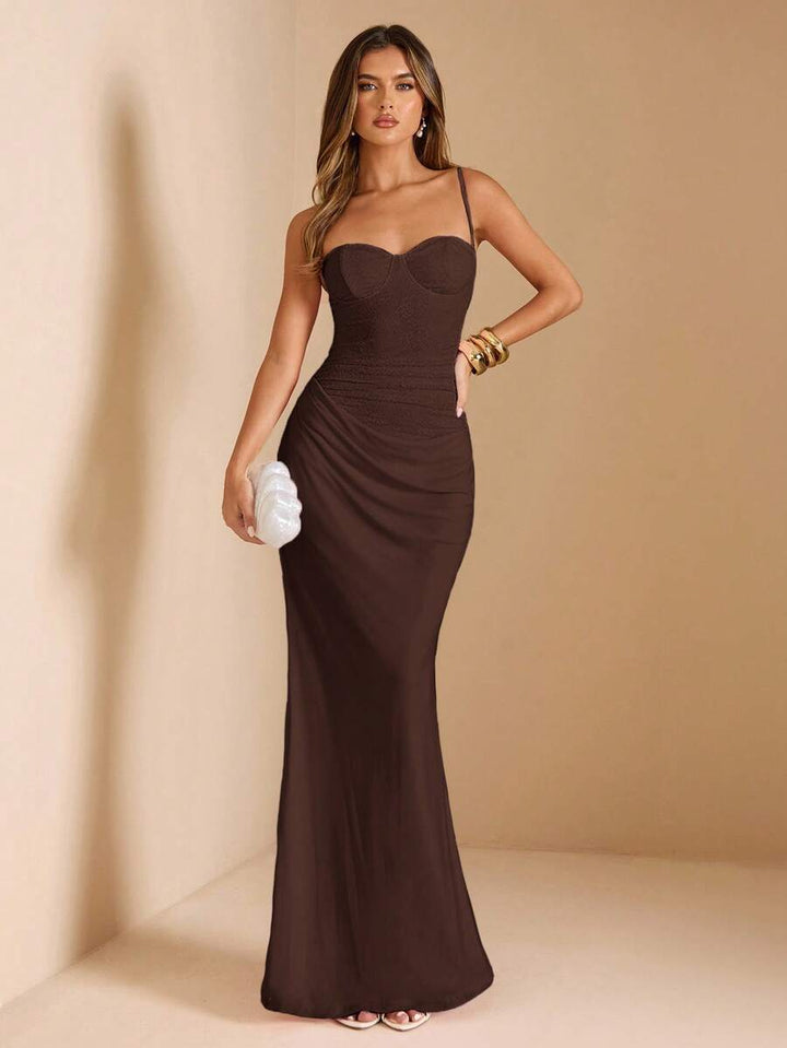 Rochie maxi SHEIN, maro
