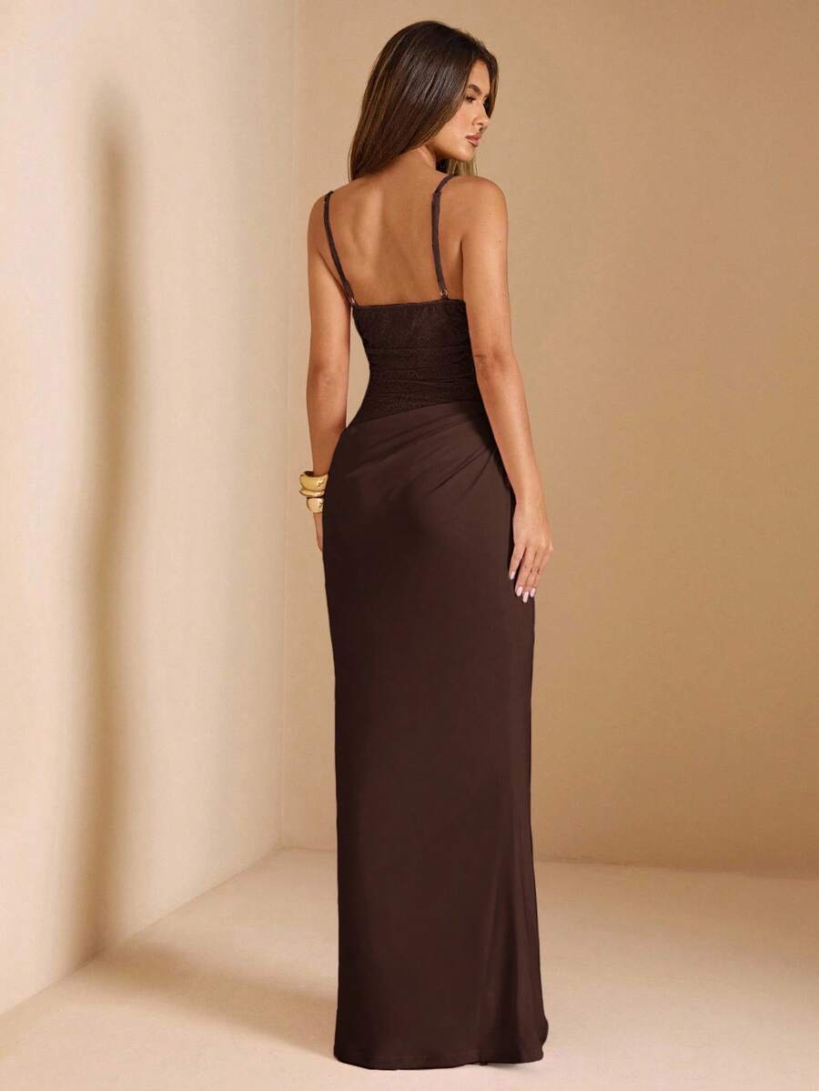 Rochie maxi SHEIN, maro