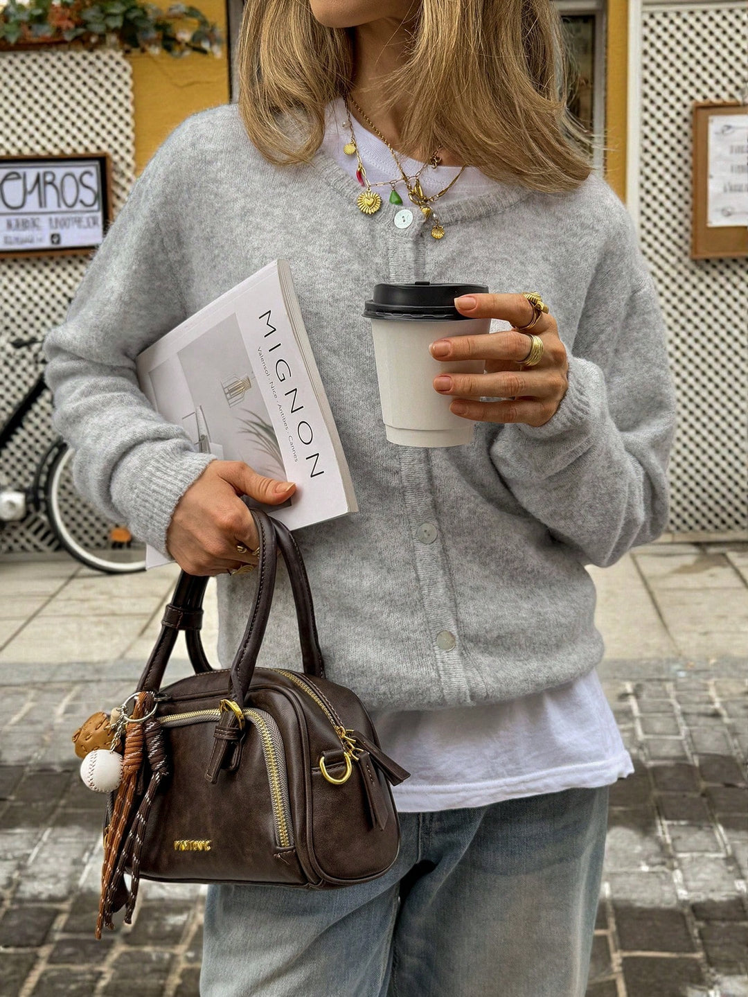 Cardigan SHEIN, gri