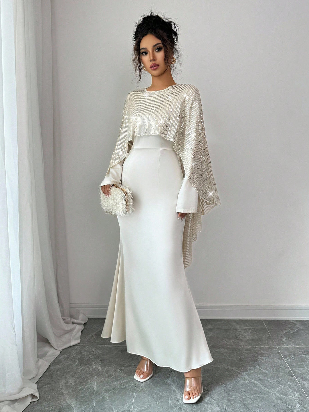 Rochie maxi SHEIN, portocaliu