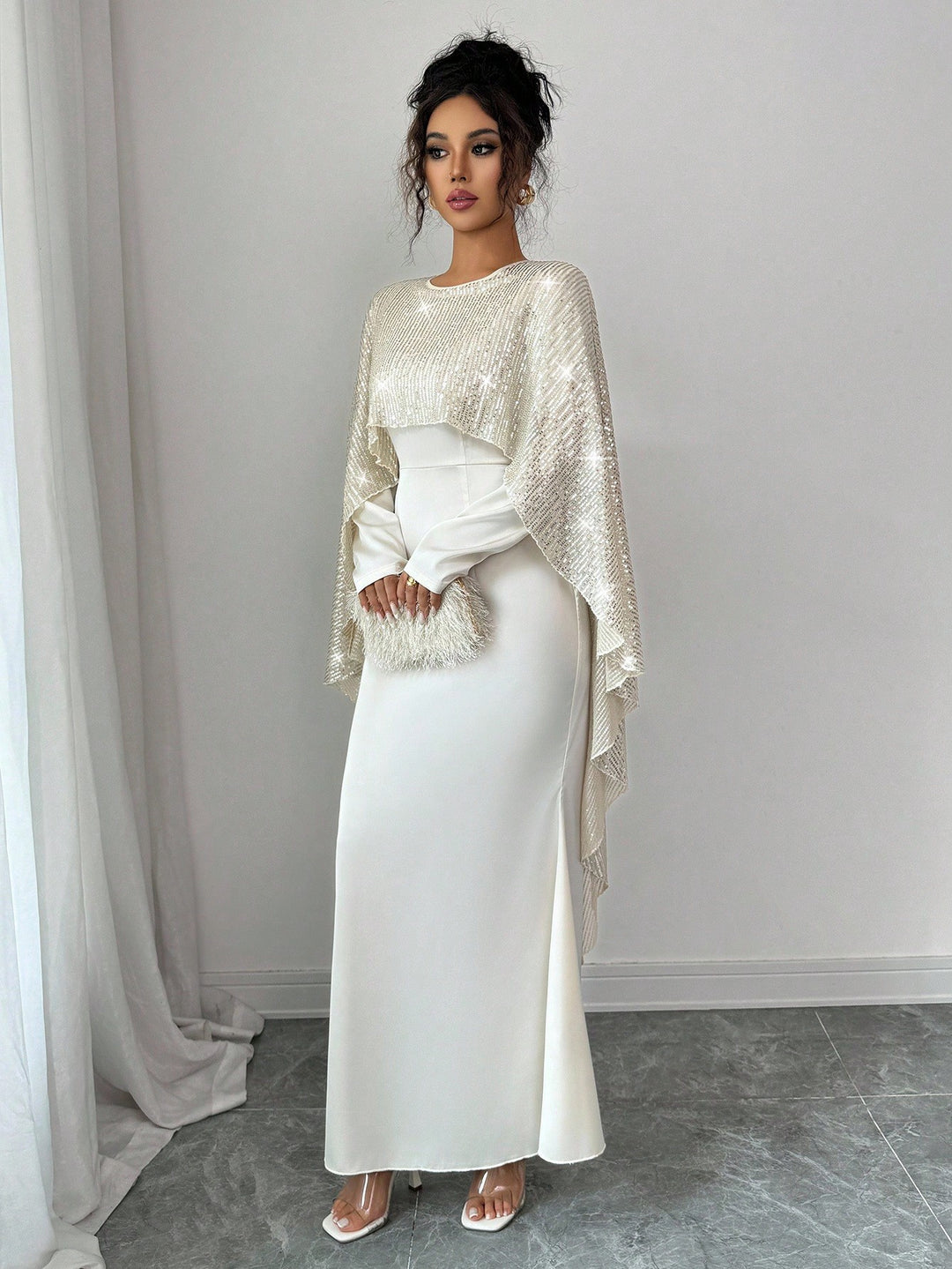 Rochie maxi SHEIN, portocaliu