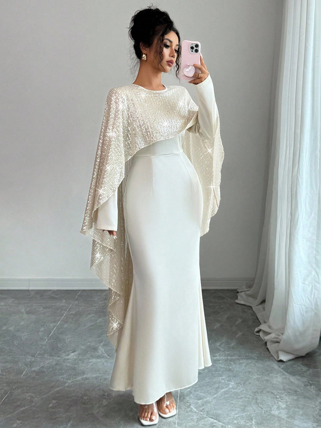 Rochie maxi SHEIN, portocaliu