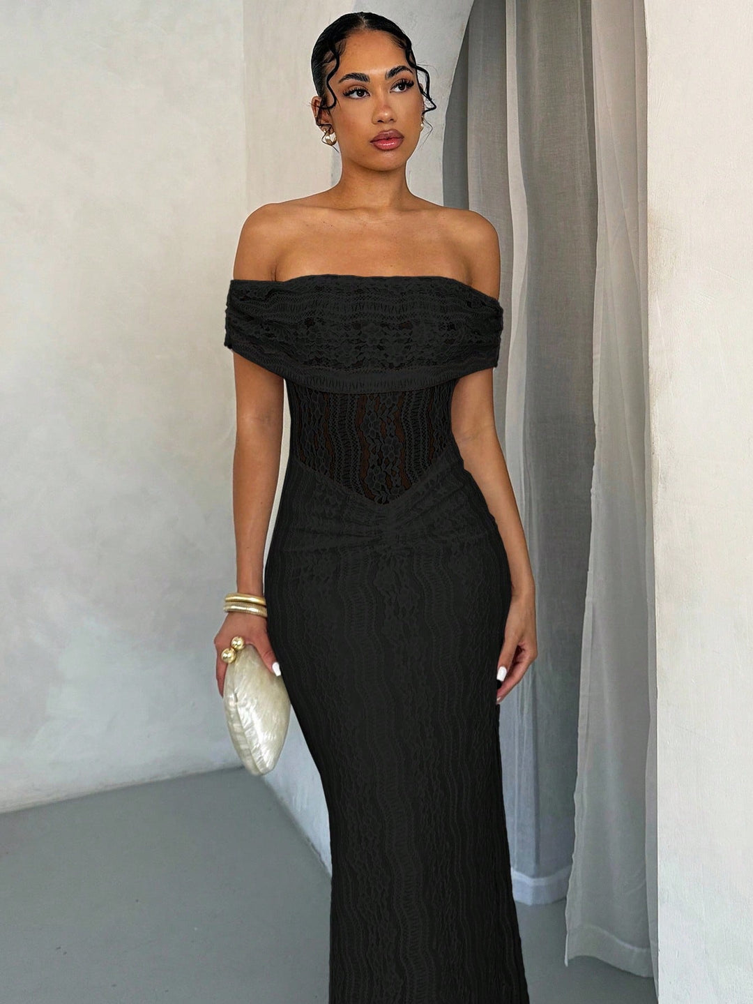 Rochie maxi SHEIN, negru