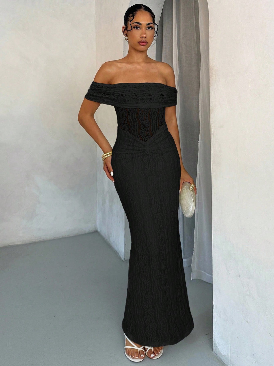 Rochie maxi SHEIN, negru