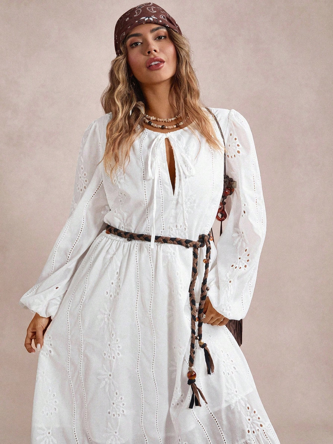 Rochie maxi SHEIN, alb
