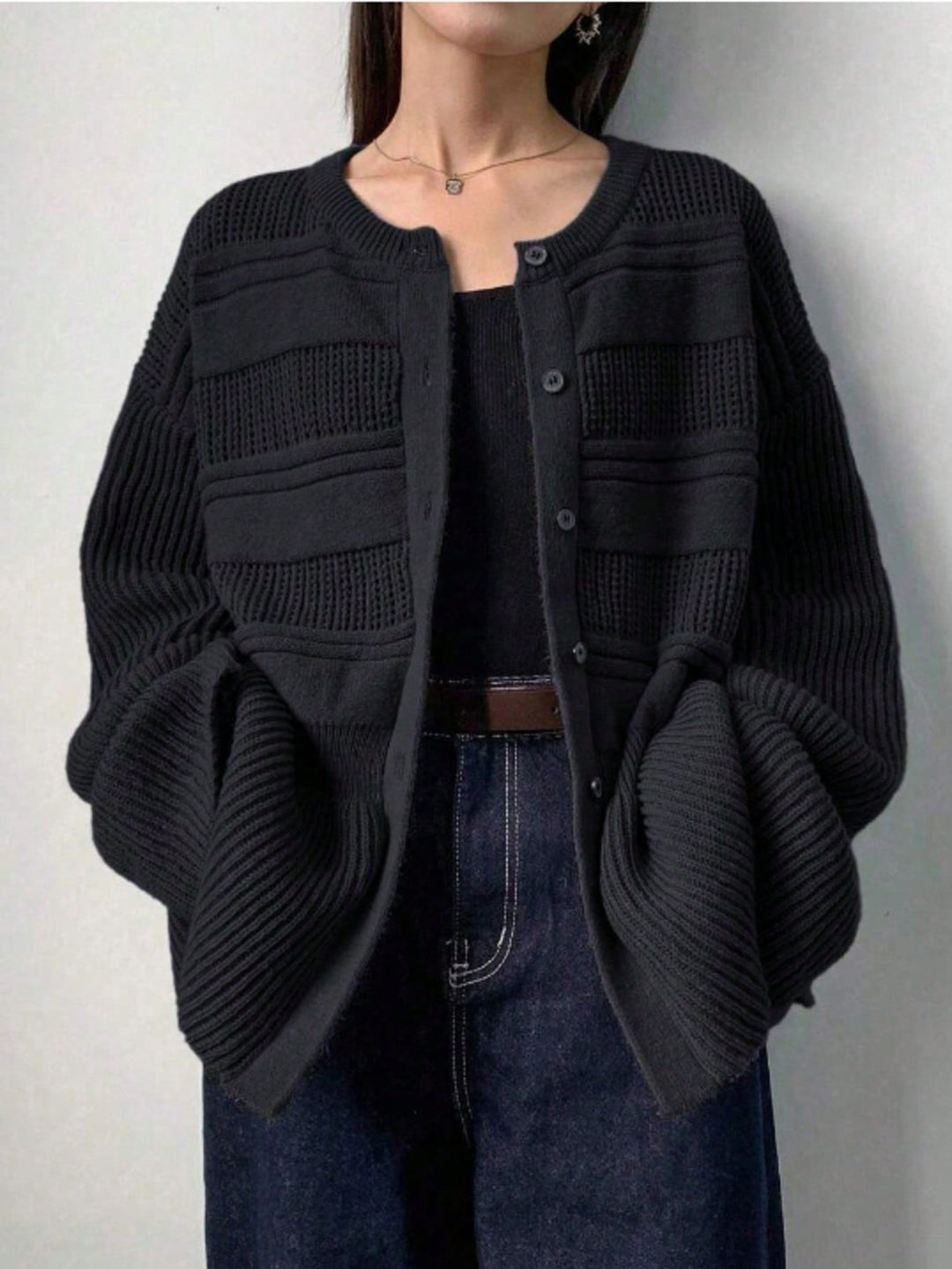 Cardigan SHEIN, negru