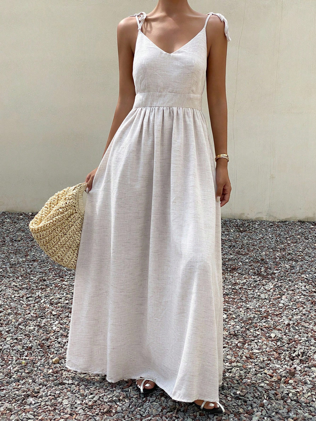SHEIN maxi dress, bézs