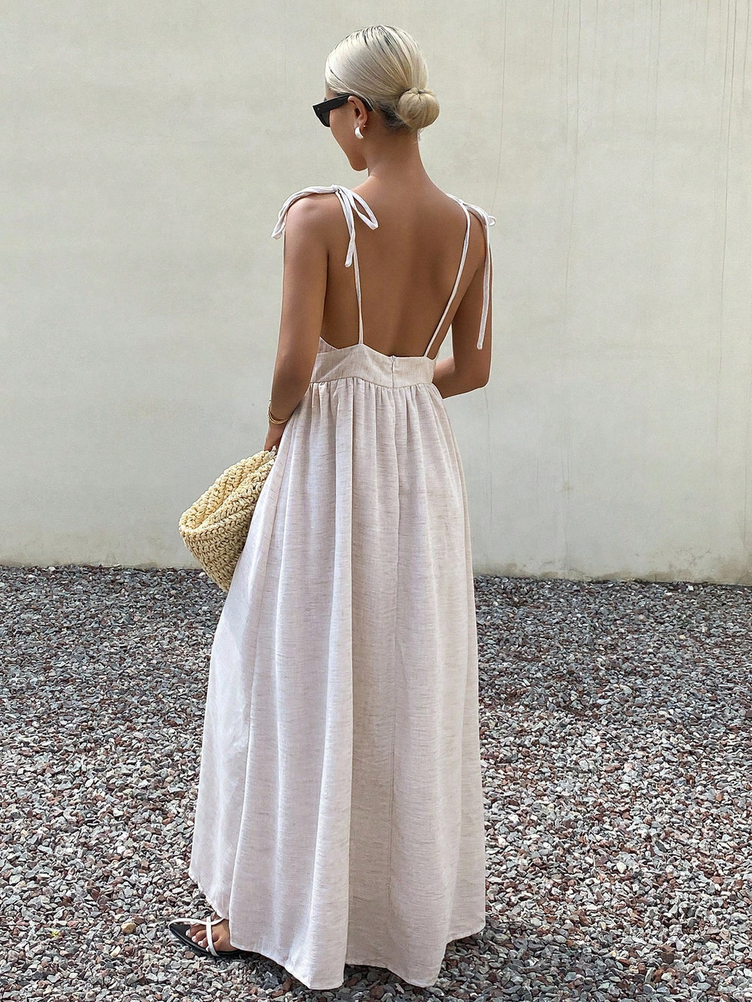 SHEIN maxi dress, bézs