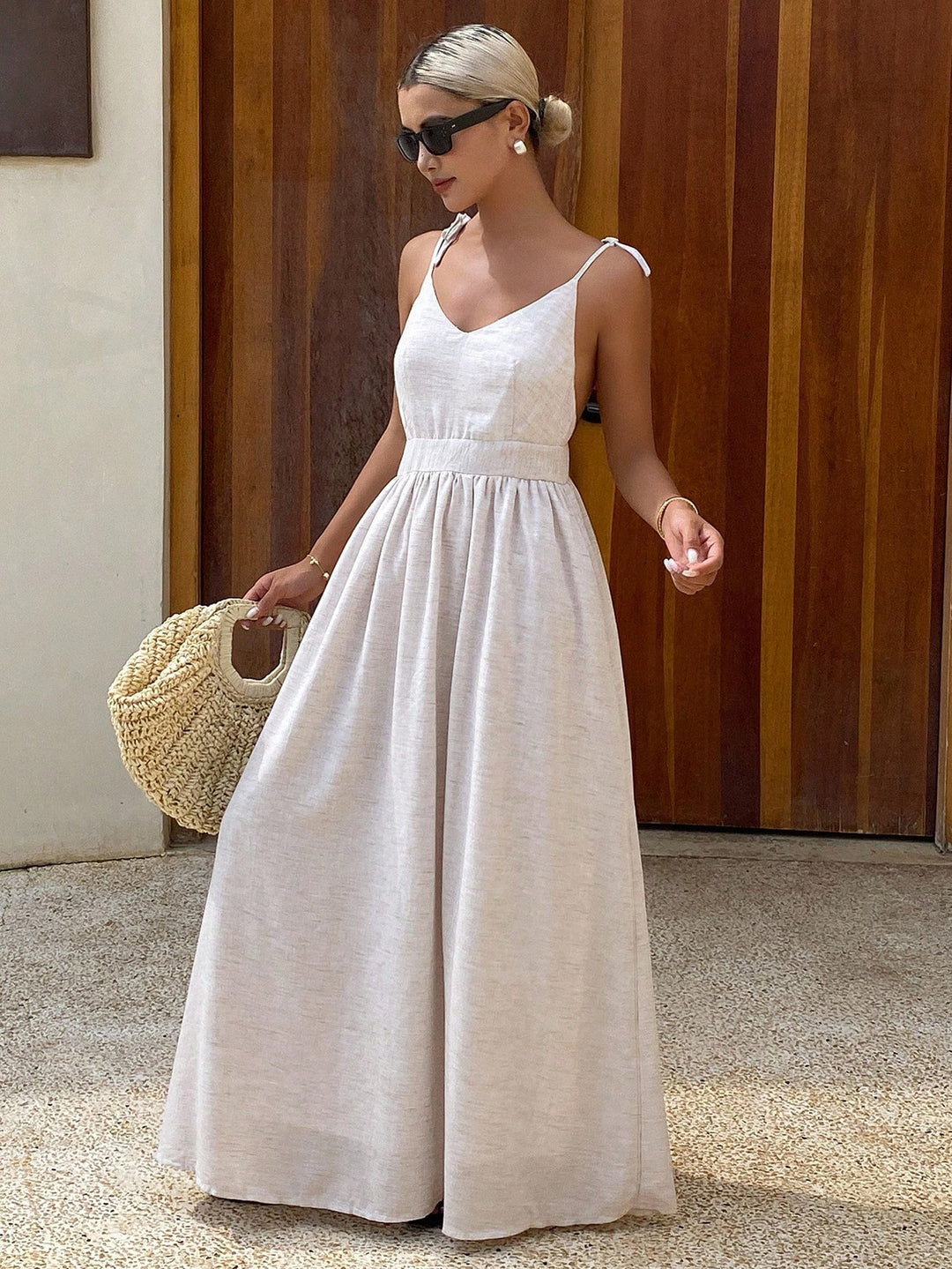 SHEIN maxi dress, bézs
