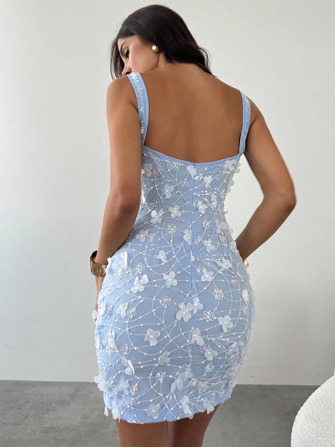 SHEIN mini ruha, kék