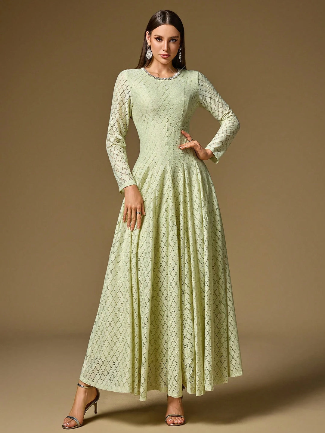 Rochie maxi SHEIN, verde