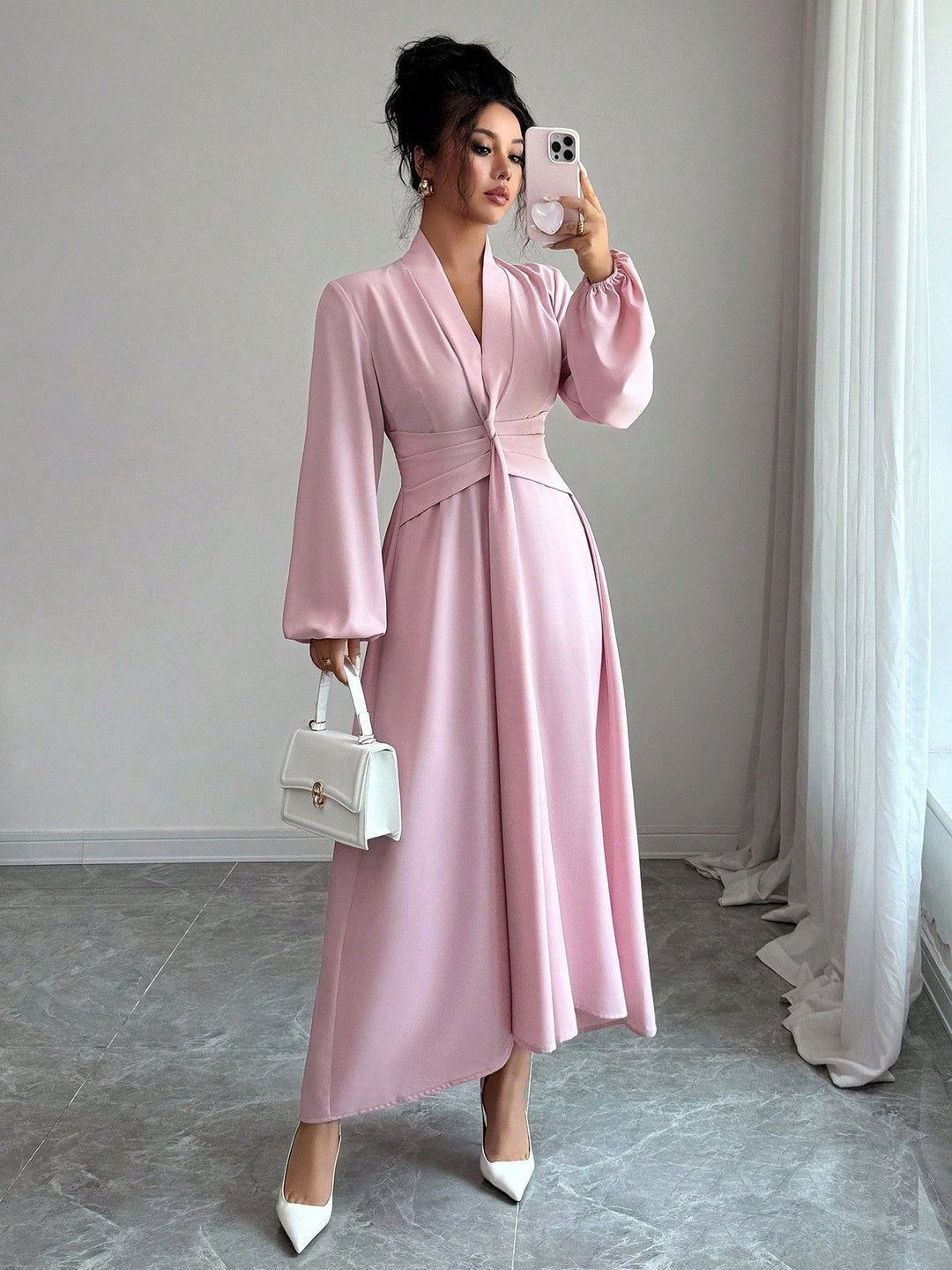 Rochie maxi SHEIN, roz