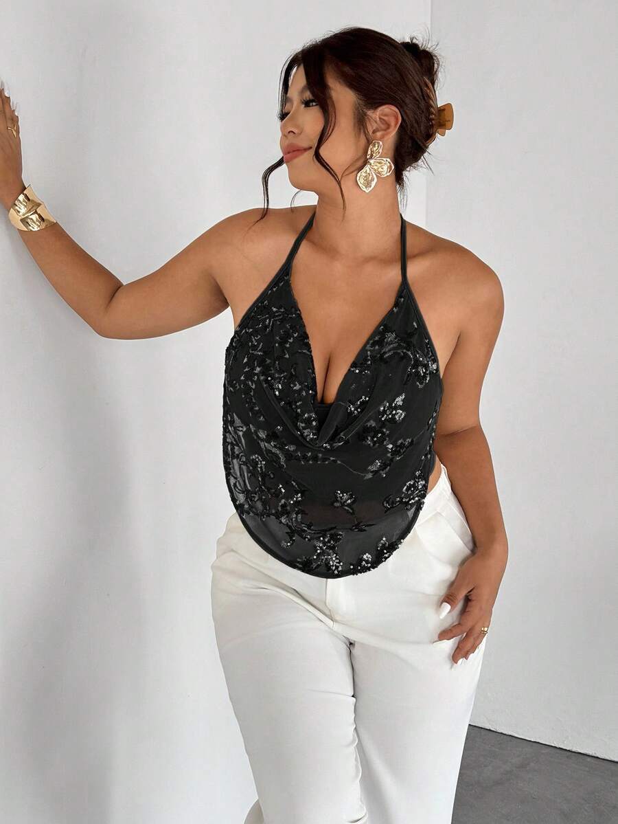 Top SHEIN, negru