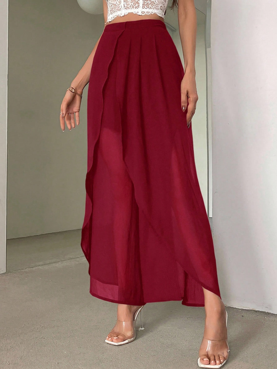 Pantaloni SHEIN, vișiniu