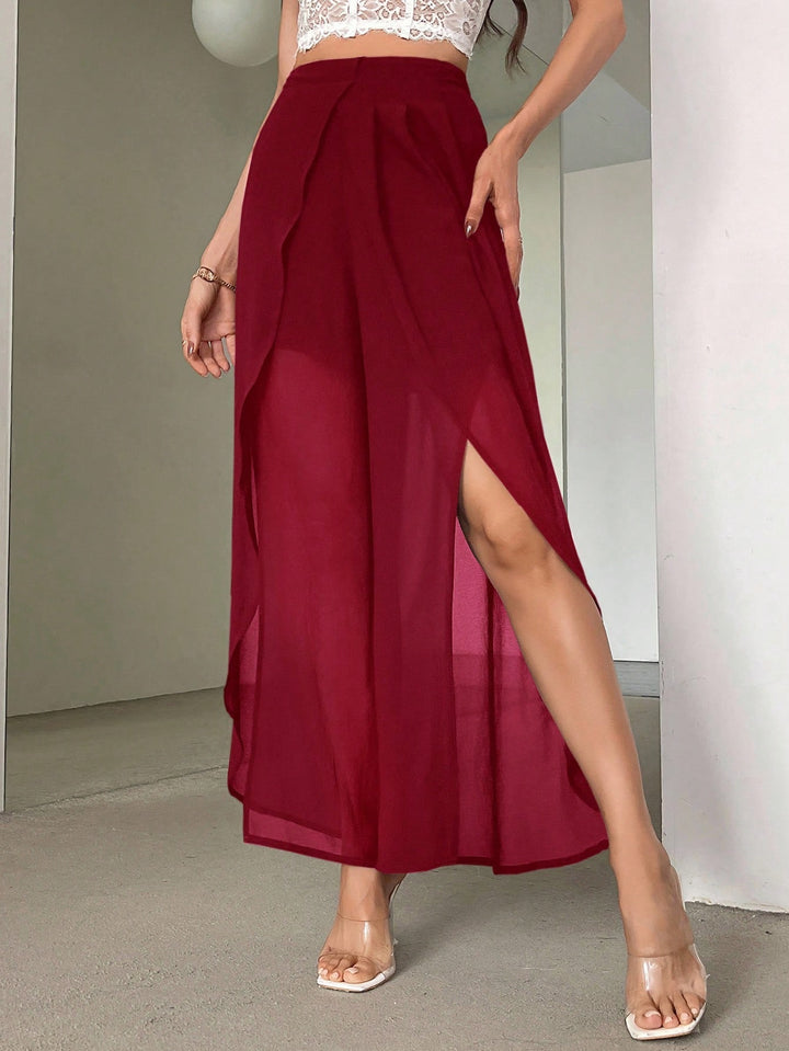 Pantaloni SHEIN, vișiniu