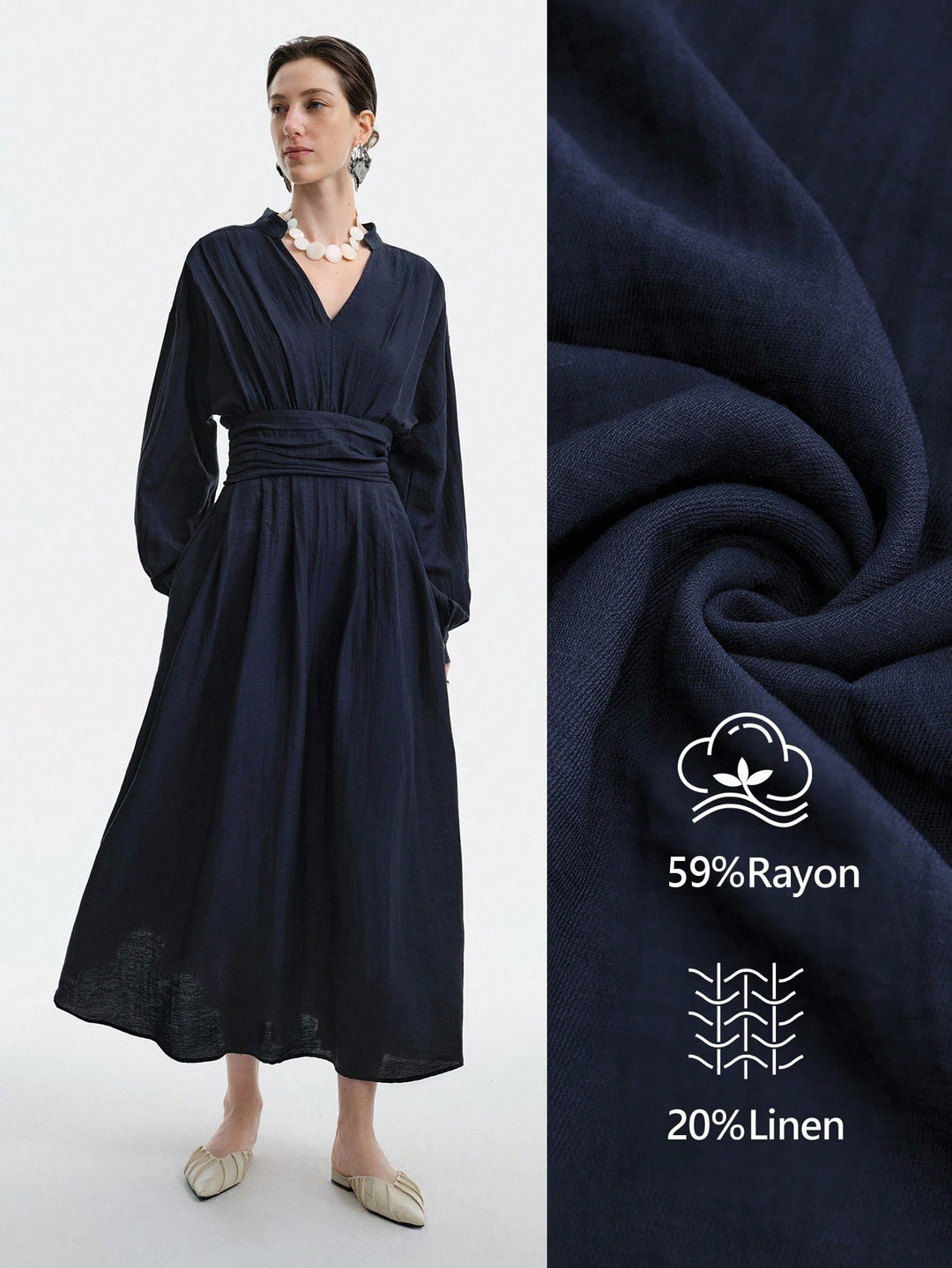 SHEIN maxi ruha, kék