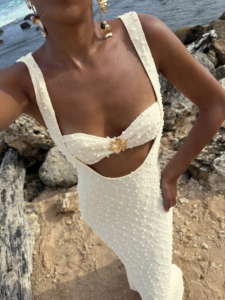 SHEIN maxi ruha, fehér