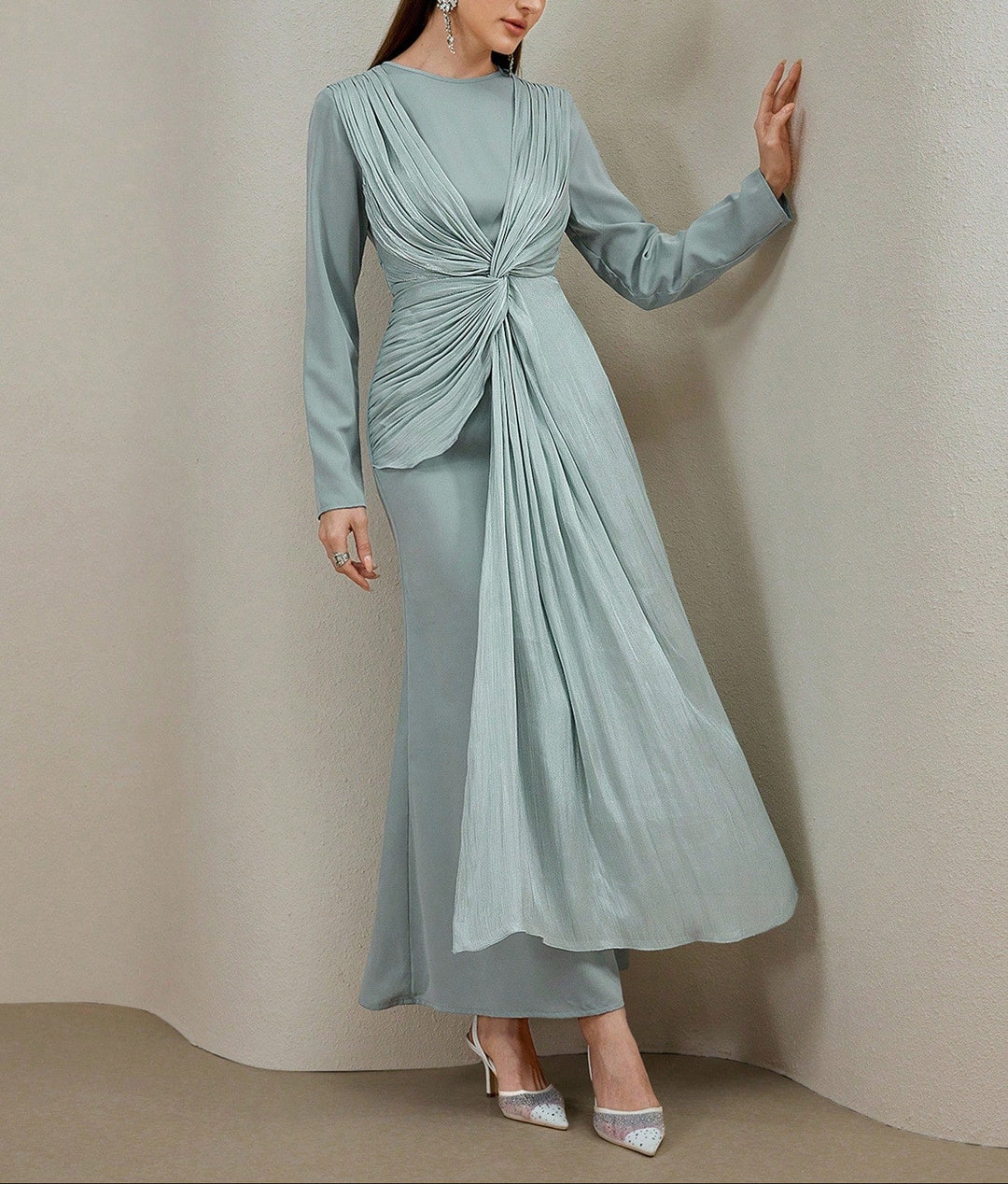 Rochie maxi SHEIN, turcoaz
