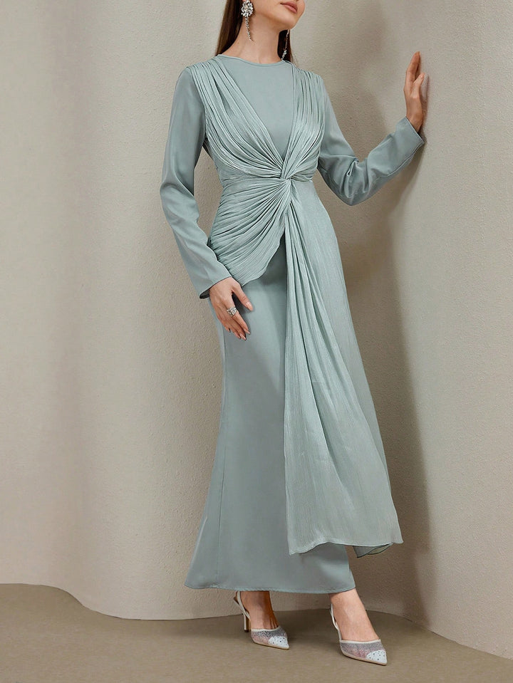 Rochie maxi SHEIN, turcoaz