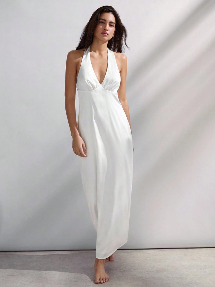 Rochie maxi SHEIN, alb