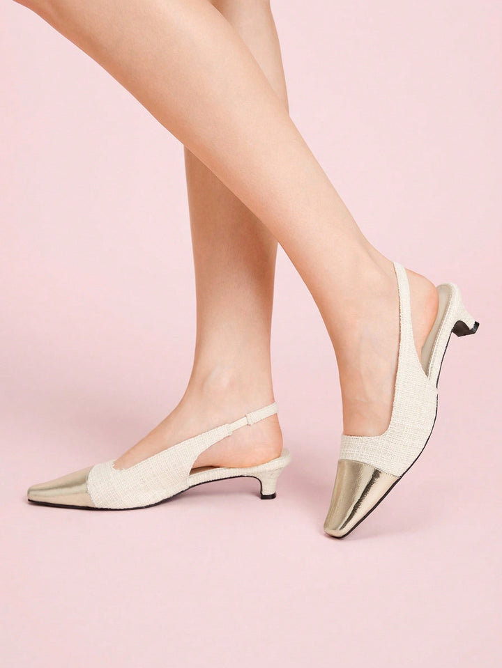 Pantofi cu toc SHEIN, bej