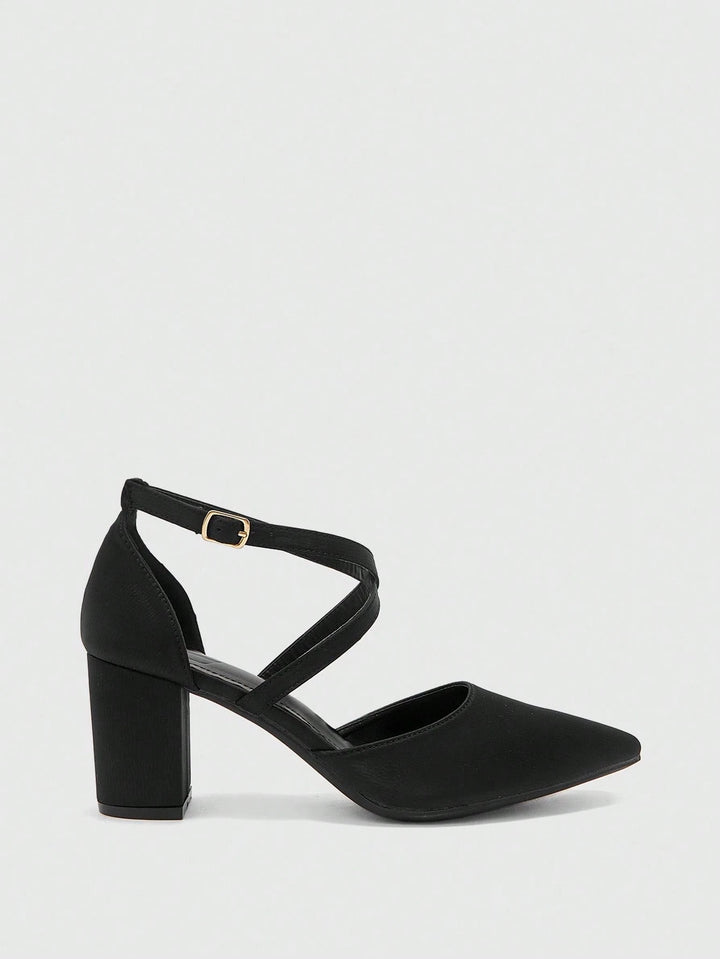 Pantofi cu toc SHEIN, negru