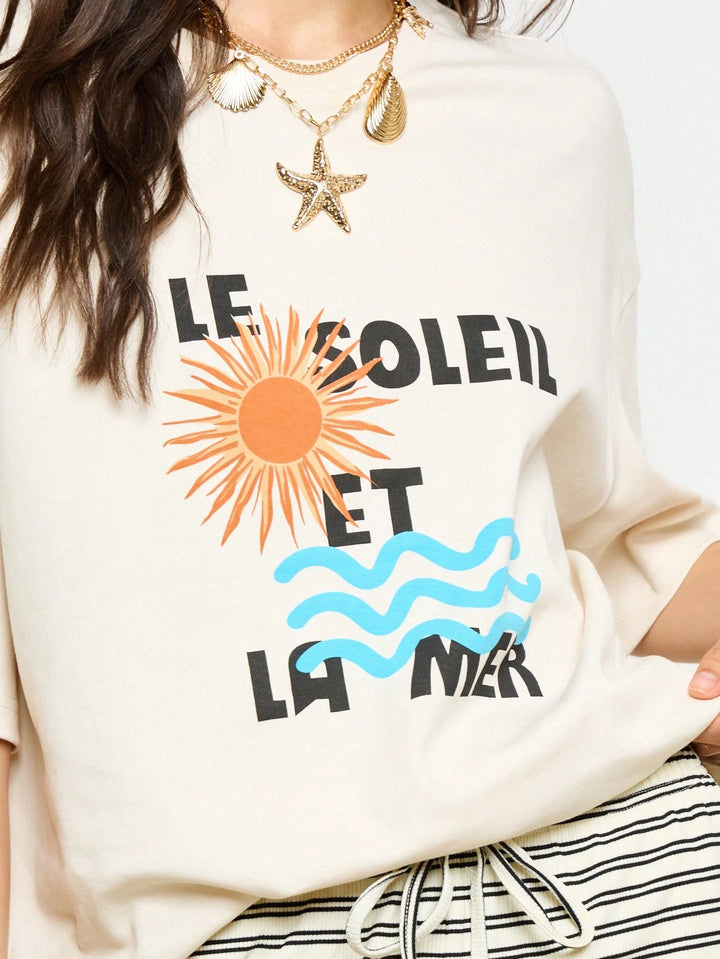 Tricou SHEIN, bej