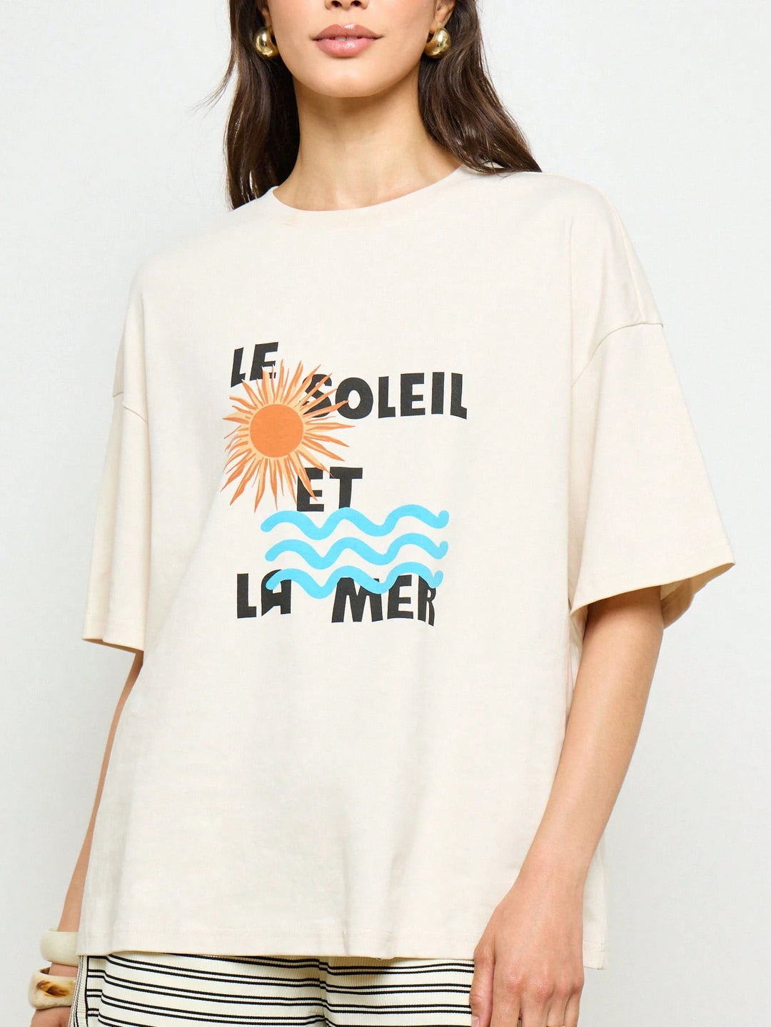 Tricou SHEIN, bej