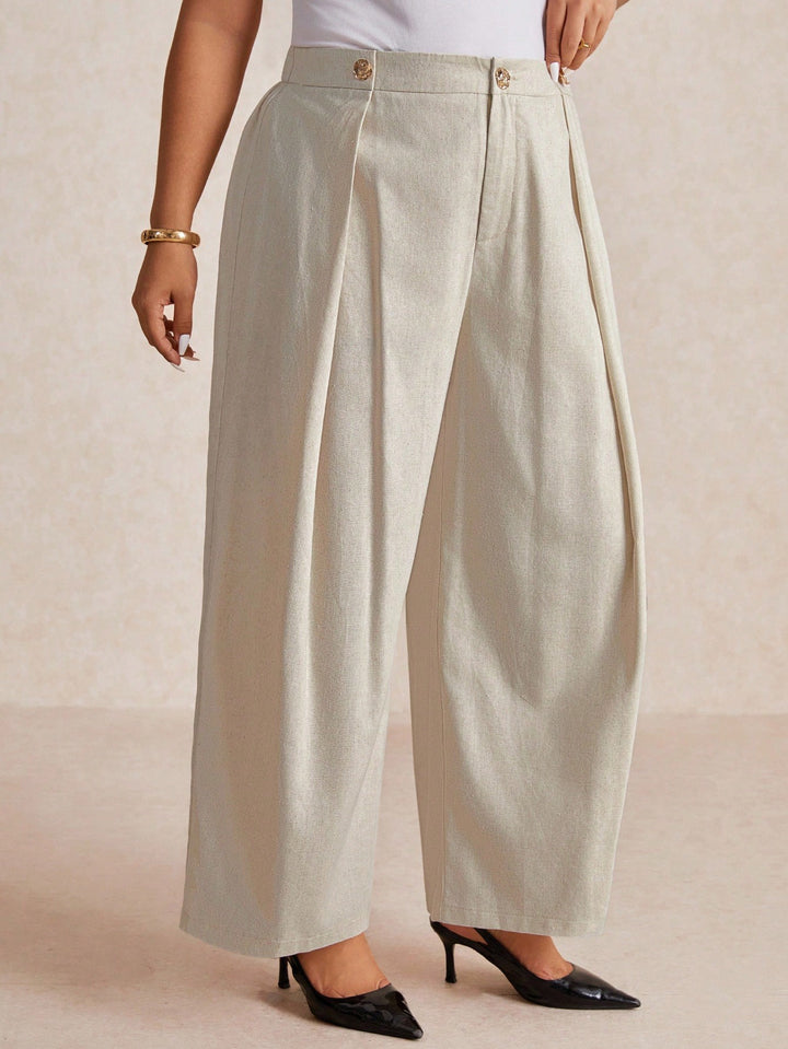 Pantalon de costum SHEIN, bej
