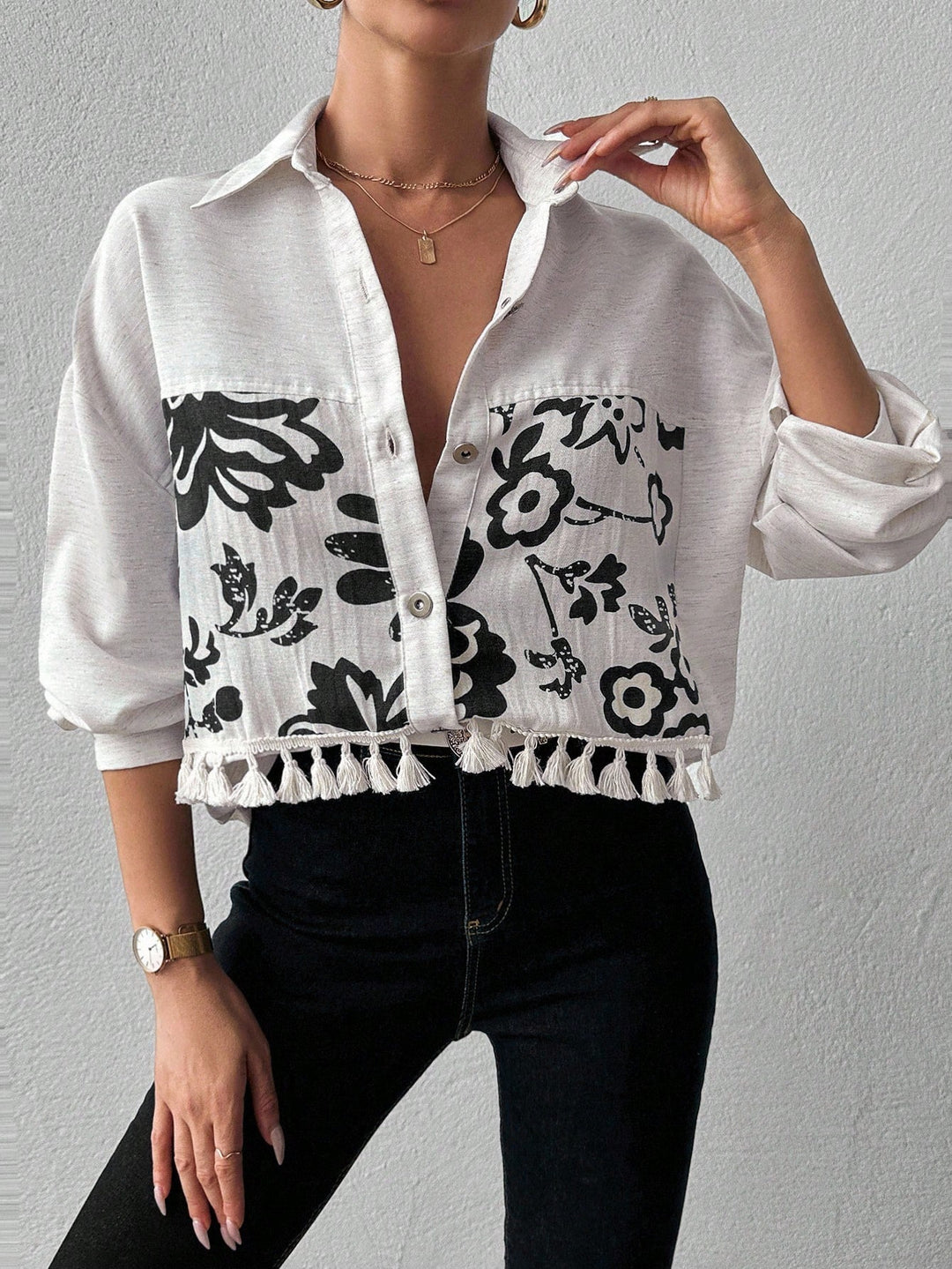 SHEIN bézs ing