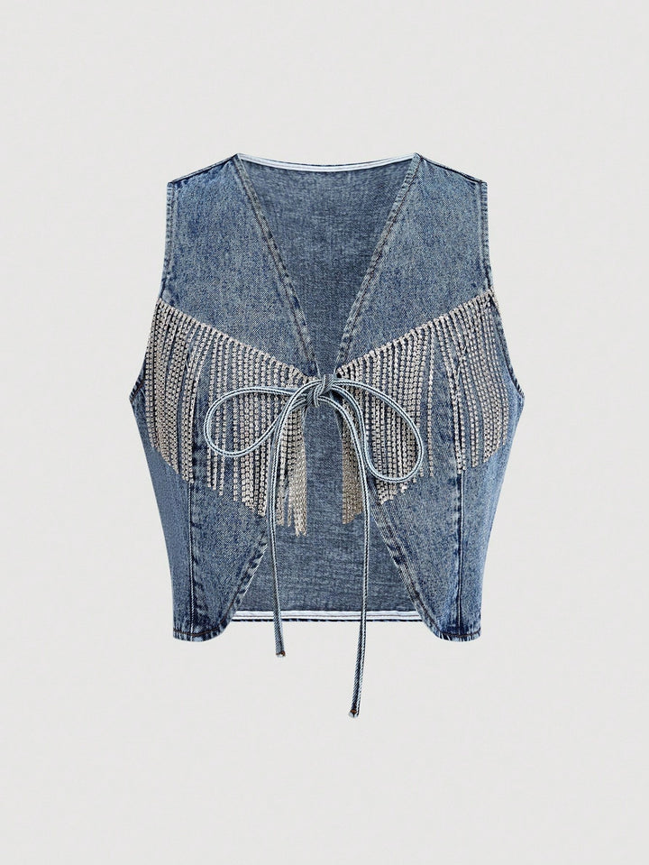 Jachetă denim SHEIN, albastru