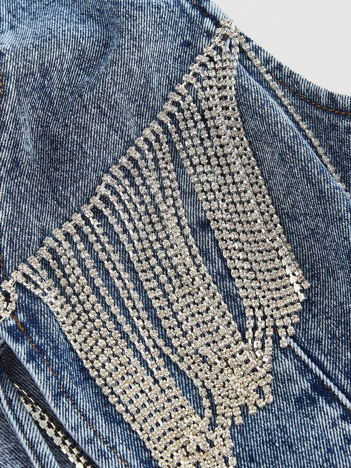 Jachetă denim SHEIN, albastru