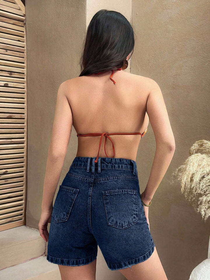 SHEIN Farmer rövidnadrág, kék