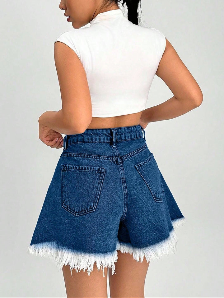Pantaloni scurți Shein, albastru
