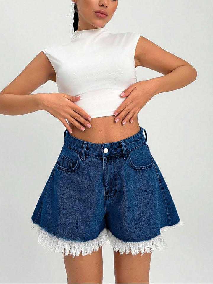 Pantaloni scurți Shein, albastru