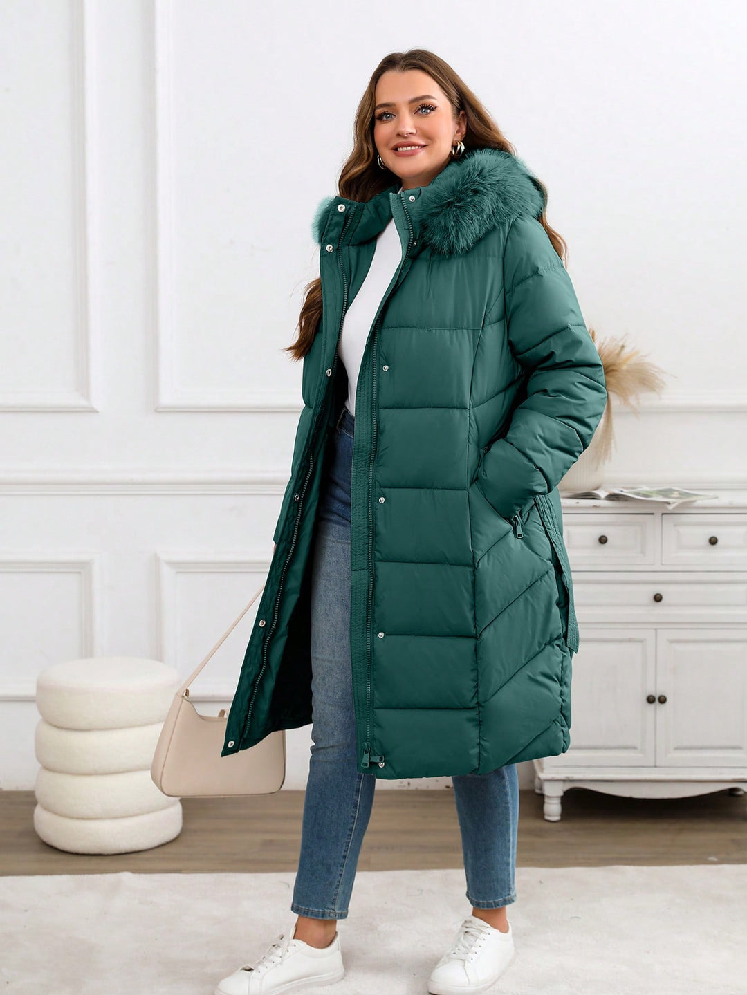 Palton SHEIN, verde