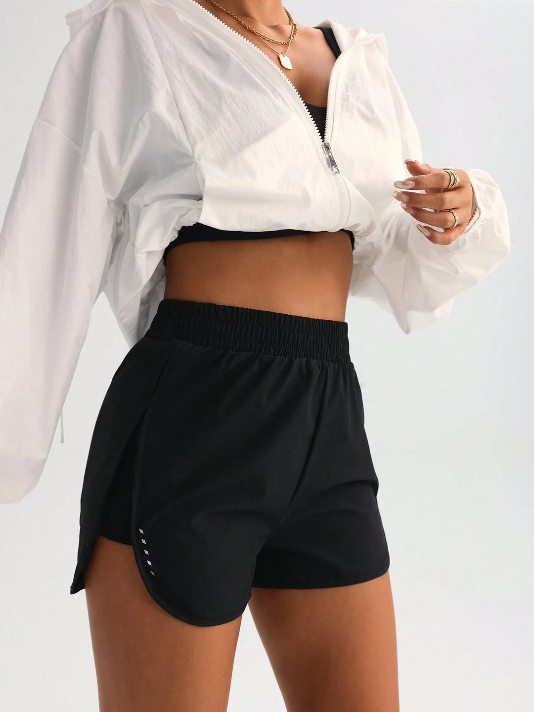 Pantaloni scurți SHEIN, negru