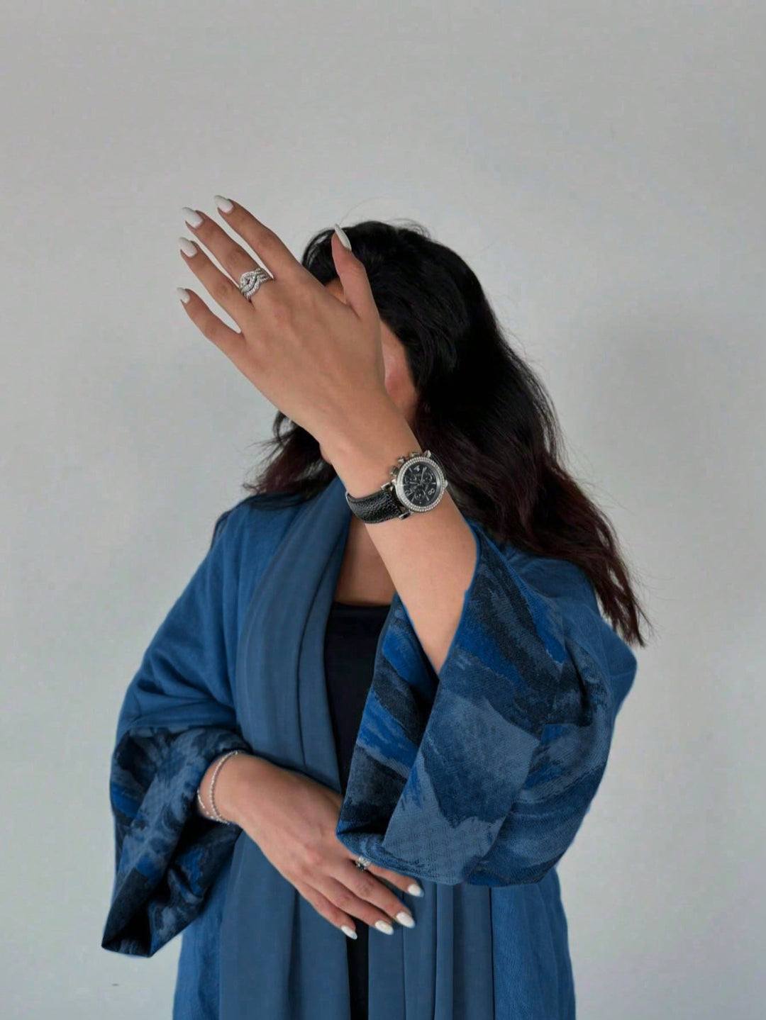 Set caftan și jalabiya SHEIN, albastru