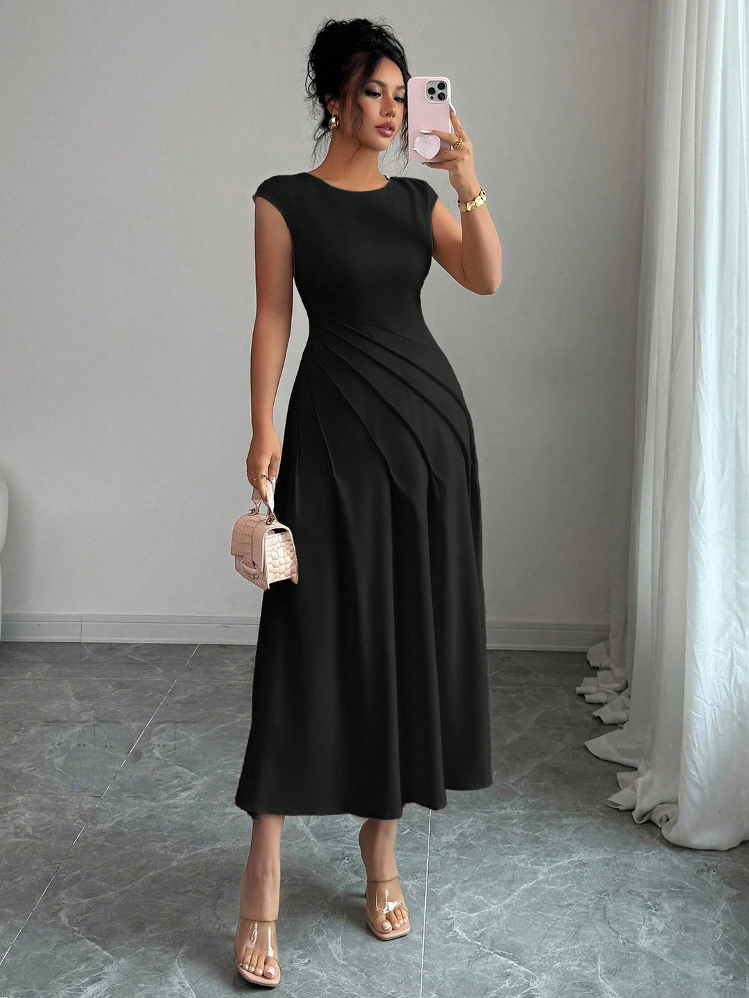 Rochie midi SHEIN, negru