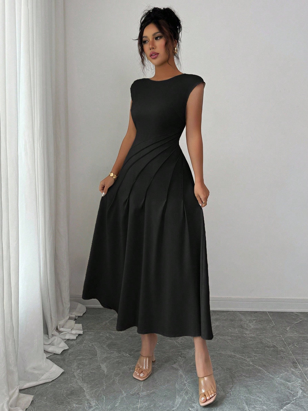 Rochie midi SHEIN, negru